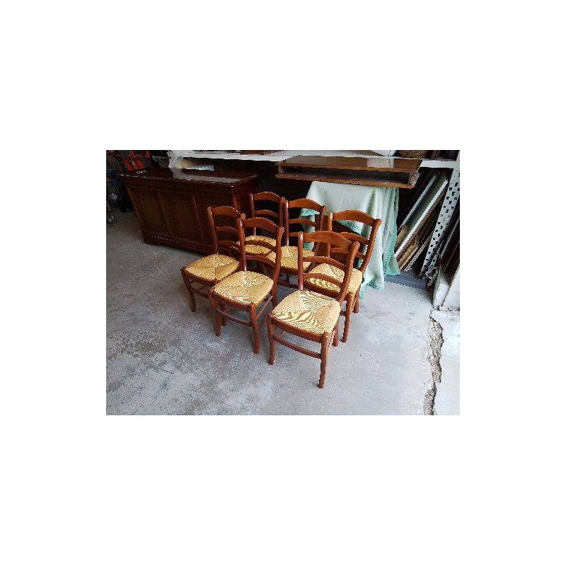 CHAISE PAILLÉE DE STYLE LOUIS PHILIPPE EN MERISIER