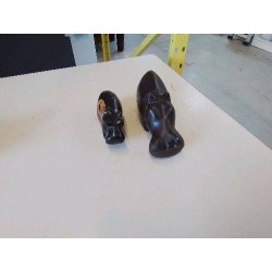 SCULPTURE EN BOIS HIPPOPOTAME