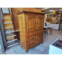 MEUBLE TV EN CHÊNE DORÉ DE STYLE RUSTIQUE