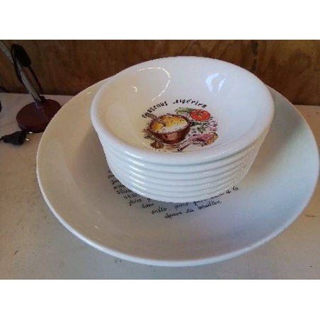 ENSEMBLE PLAT ET ASSIETTES A COUSCOUS 