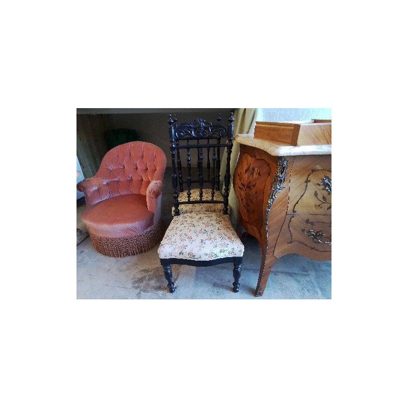 CHAISE DE CHAMBRE STYLE NAPOLEON III