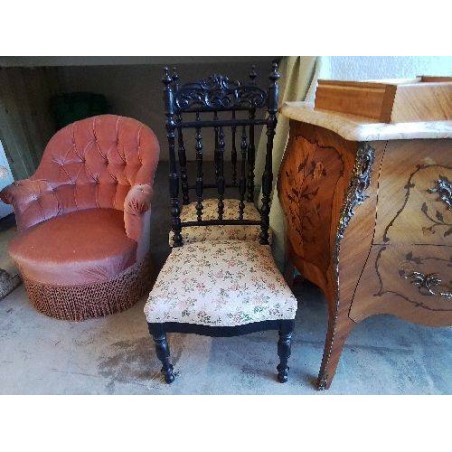 CHAISE DE CHAMBRE STYLE NAPOLEON III