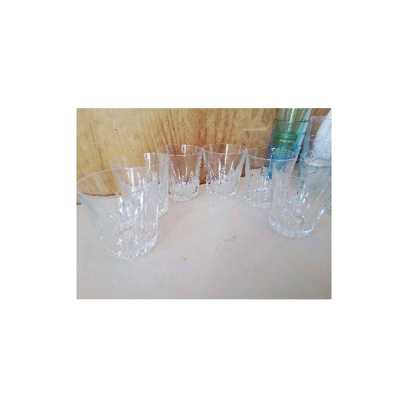 LOT DE 6 GOBELETS EN CRISTAL 