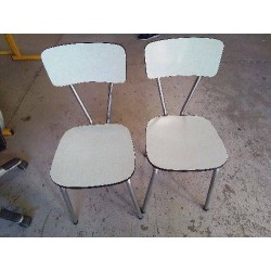 CHAISE FORMICA BLEUE