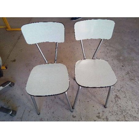 CHAISE FORMICA BLEUE