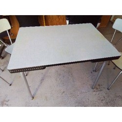 TABLE FORMICA BLEUE 