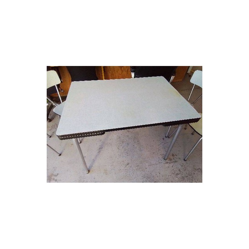 TABLE FORMICA BLEUE 