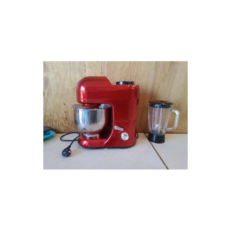 ROBOT PATISSIER CHROMÉ ROUGE AVEC BLENDER 