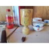 PETITE LAMPE EN ALBATRE AVEC MOTIF FLORAL 