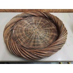CORBEILLE RONDE EN PAILLE 