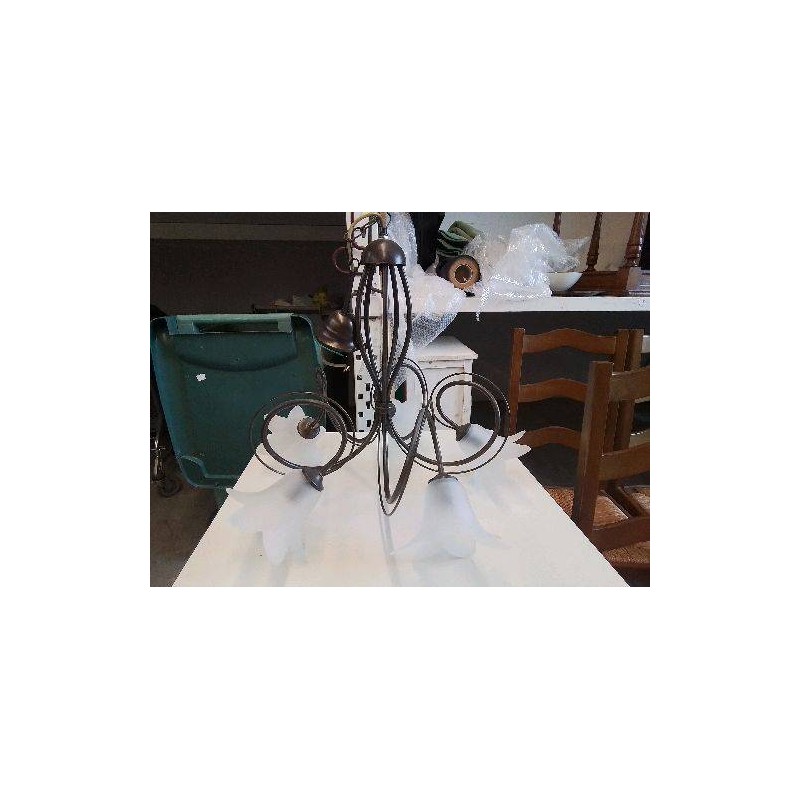 LUSTRE A BRANCHES EN METAL 