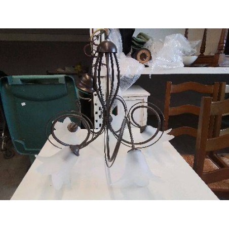 LUSTRE A BRANCHES EN METAL 