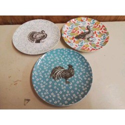 LOT DE 3 ASSIETTES LINVOSGES