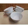 LOT DE 5 TASSES EN PORCELAINE 