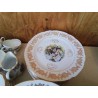 LOT DE 6 ASSIETTES PLATES MOTIF RENOIR BORDURES DORÉ 
