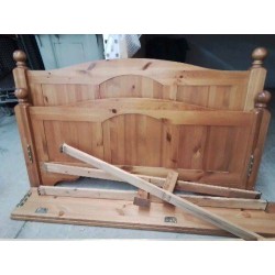 CADRE DE LIT EN PIN 140X190 CM