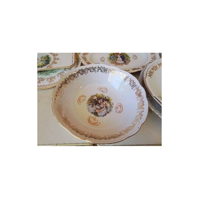 SALADIER MOTIF RENOIR BORDURES DORÉ 