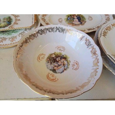 SALADIER MOTIF RENOIR BORDURES DORÉ 