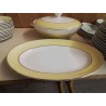 PLAT OVALE JAUNE ET DORÉ 