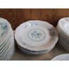 LOT DE 6 ASSIETTES EN PORCELAINE MOTIF FLORAL BLEU 