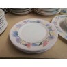 LOT DE 6 ASSIETTES À DESSERT ARCOPAL MOTIF FLORAL 