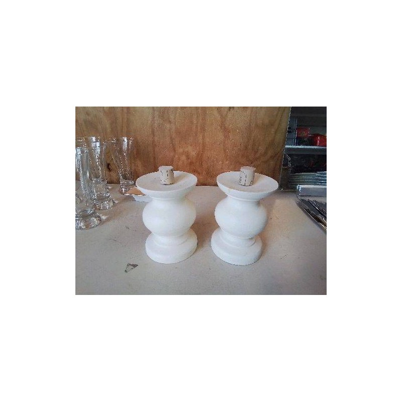 PAIRE DE BOUGEOIR BLANC 