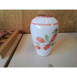 VASE MOTIF FLORAL ROSE 