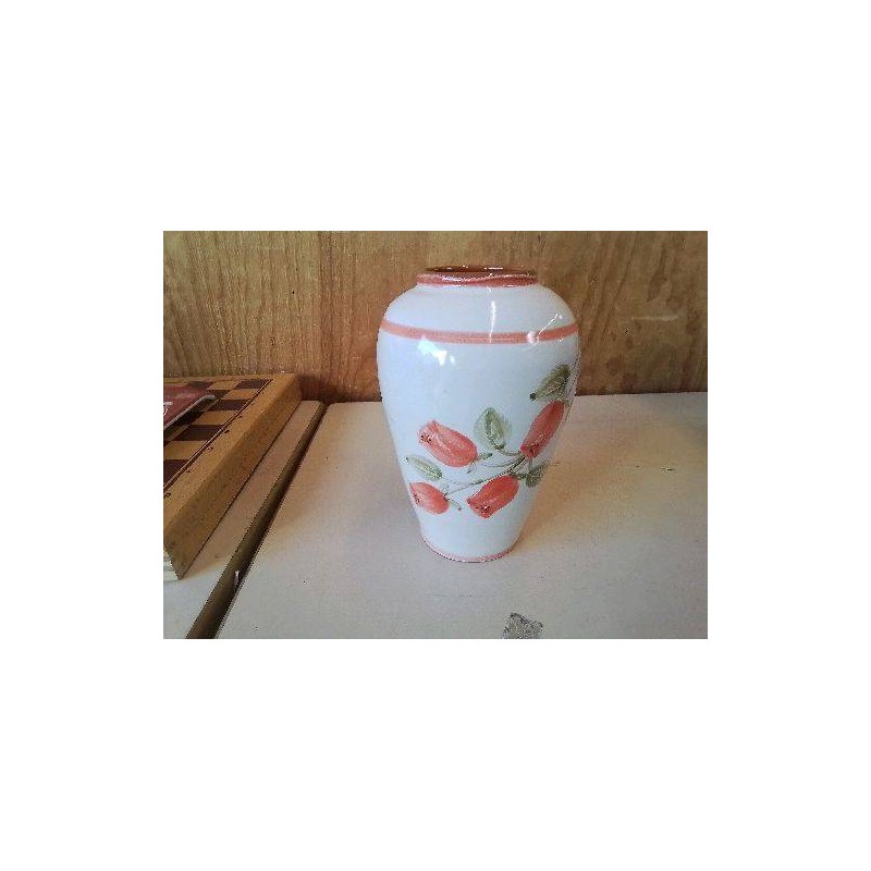 VASE MOTIF FLORAL ROSE 