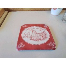 DESSOUS DE PLAT POULE
