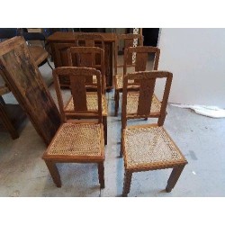 CHAISES CANNÉE ART DECO 