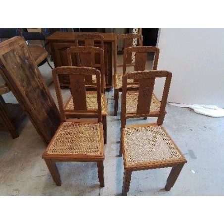 CHAISES CANNÉE ART DECO 