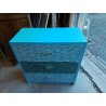 PETITE COMMODE BLEU MOTIF FLORAL 