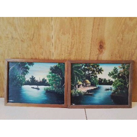 PEINTURE PAYSAGE TROPICAL 