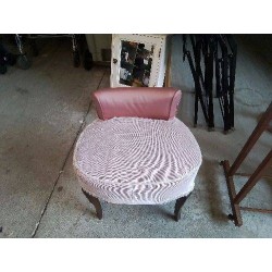 TABOURET DE COIFFEUSE ROSE 