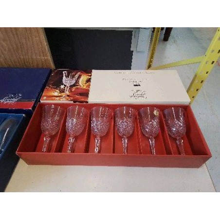 LOT DE 6 VERRES EN CRISTAL 