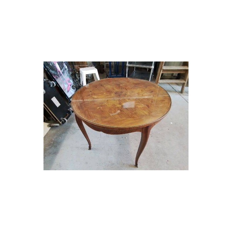 PETIT TABLE RONDE PLATEAU EN VERRE 