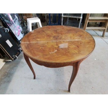 PETIT TABLE RONDE PLATEAU EN VERRE 