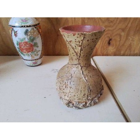 VASE EN GRES ET LIÈGE 