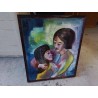 TOILE MODERNE ’UNE MERE ET SA FILLE’