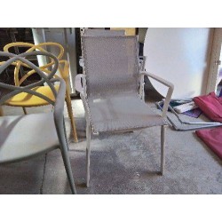 FAUTEUIL D’EXTERIEUR TOILE ET FER