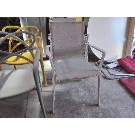 FAUTEUIL D’EXTERIEUR TOILE ET FER