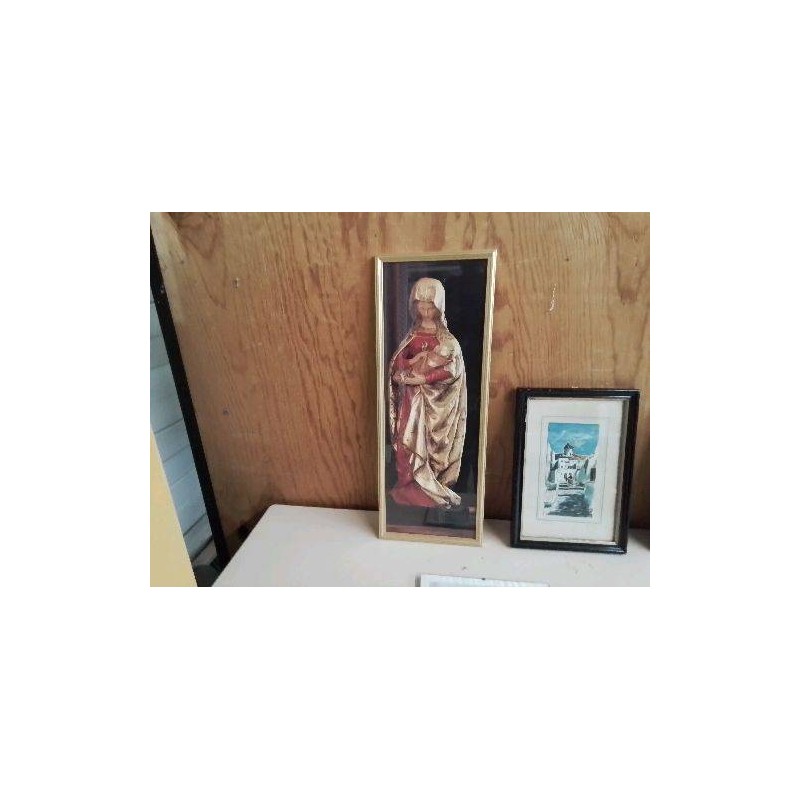 PHOTOGRAPHIE STATUE RELIGIEUSE DE LA VIERGE