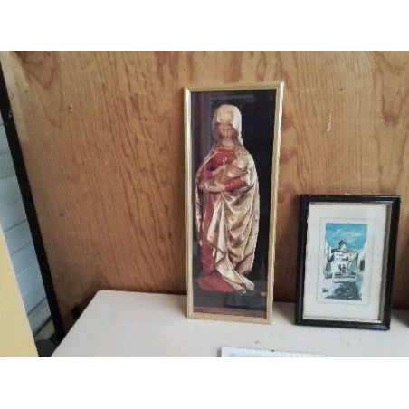 PHOTOGRAPHIE STATUE RELIGIEUSE DE LA VIERGE