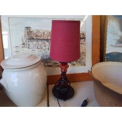 LAMPE PIED VERRE
