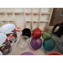 LOT DE 6 VERRES COLORÉ 