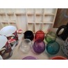 LOT DE 6 VERRES COLORÉ 