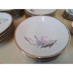 LOT DE 6 ASSIETTES EN PORCELAINE DE SOLOGNE