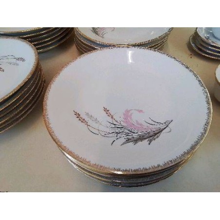 LOT DE 6 ASSIETTES EN PORCELAINE DE SOLOGNE