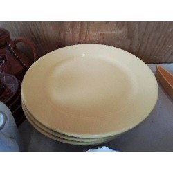 LOT DE 5 ASSIETTES JAUNES 