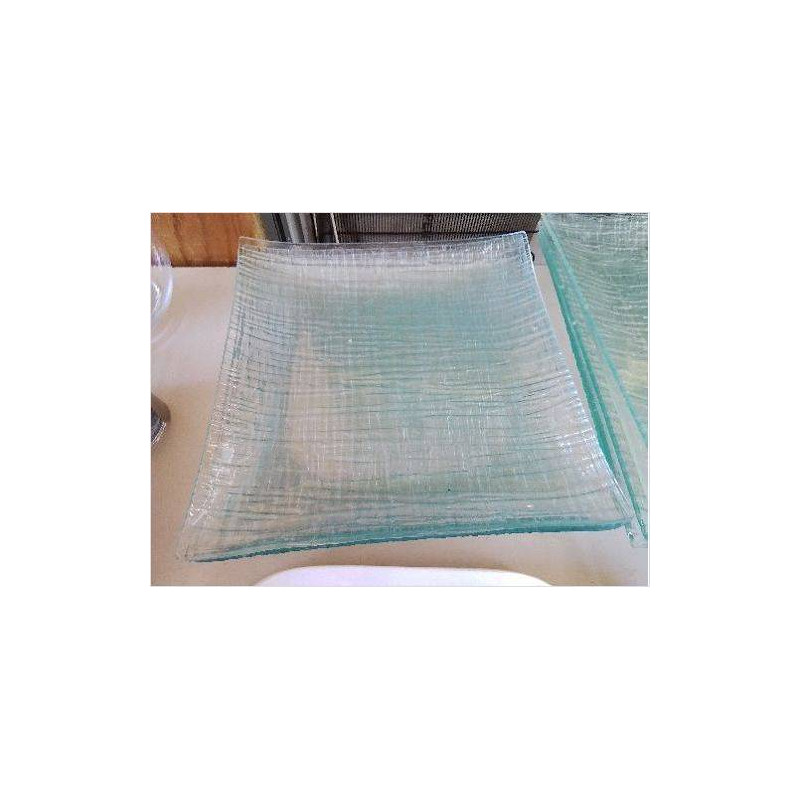 LOT DE 6 MOYENNES ASSIETTES EN VERRE 